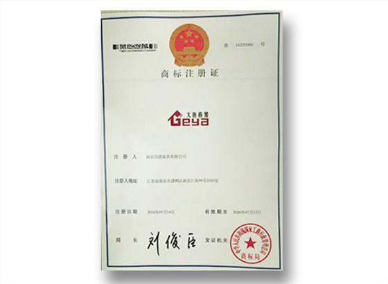 大唐格雅商標(biāo)證書