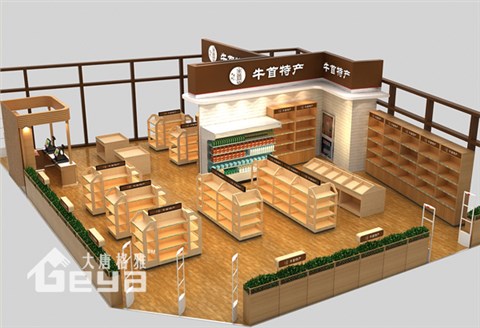超市鋼木貨架-南京牛首山土特產(chǎn)