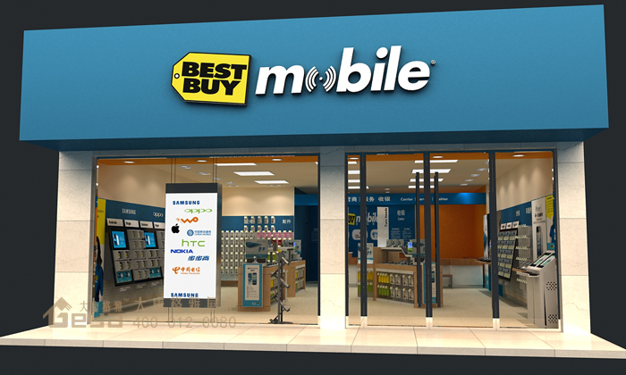 Mobile100平方店電腦手機展柜